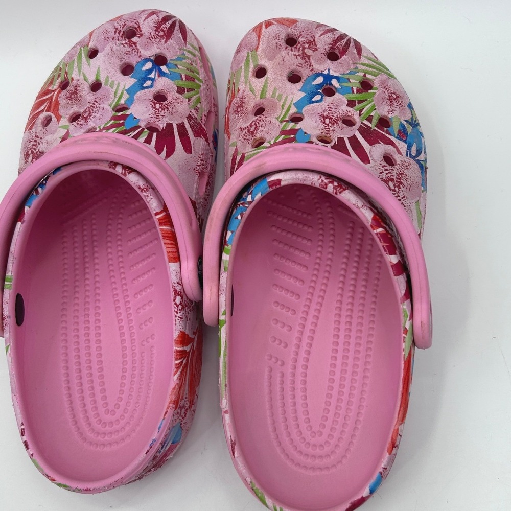 Crocs Classic Graphic Print Tropical Womens 7 Mens 5 Y2K Garden Girl Beachcore - Picture 6 of 11